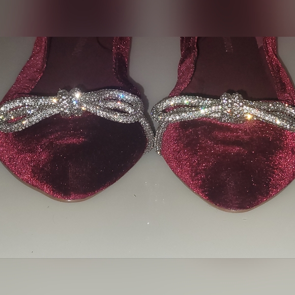 Lane Bryant Dream Cloud Bow Velvet Ballet Flats - Picture 5 of 6